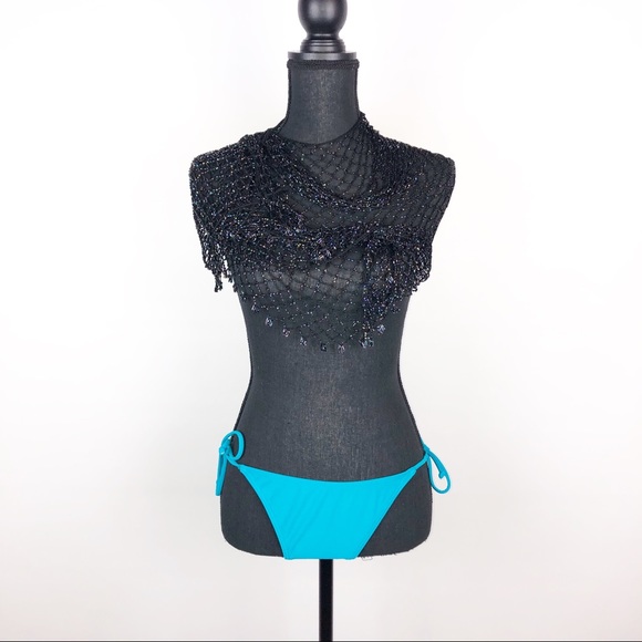 Teal Tie Waist Swimsuit Bottom | L - Picture 2 of 8